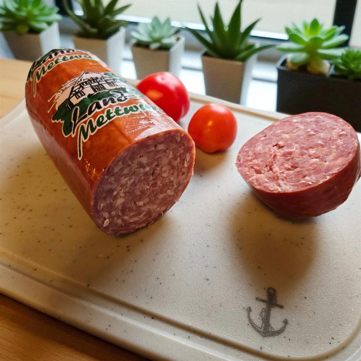 10 Stück "Land - Mettwurst" Kaliber 60/25 Kunstdarm Nalo Faser