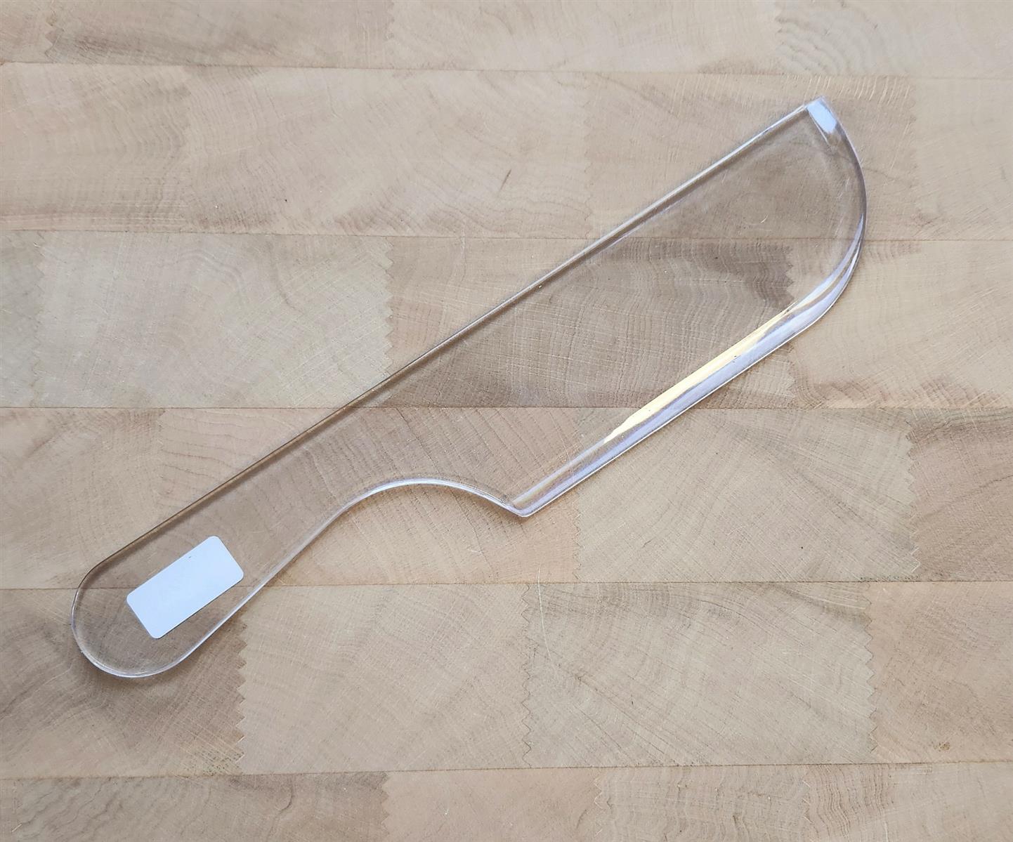 Hackfleischmesser - plastik - klar - 27 cm lang