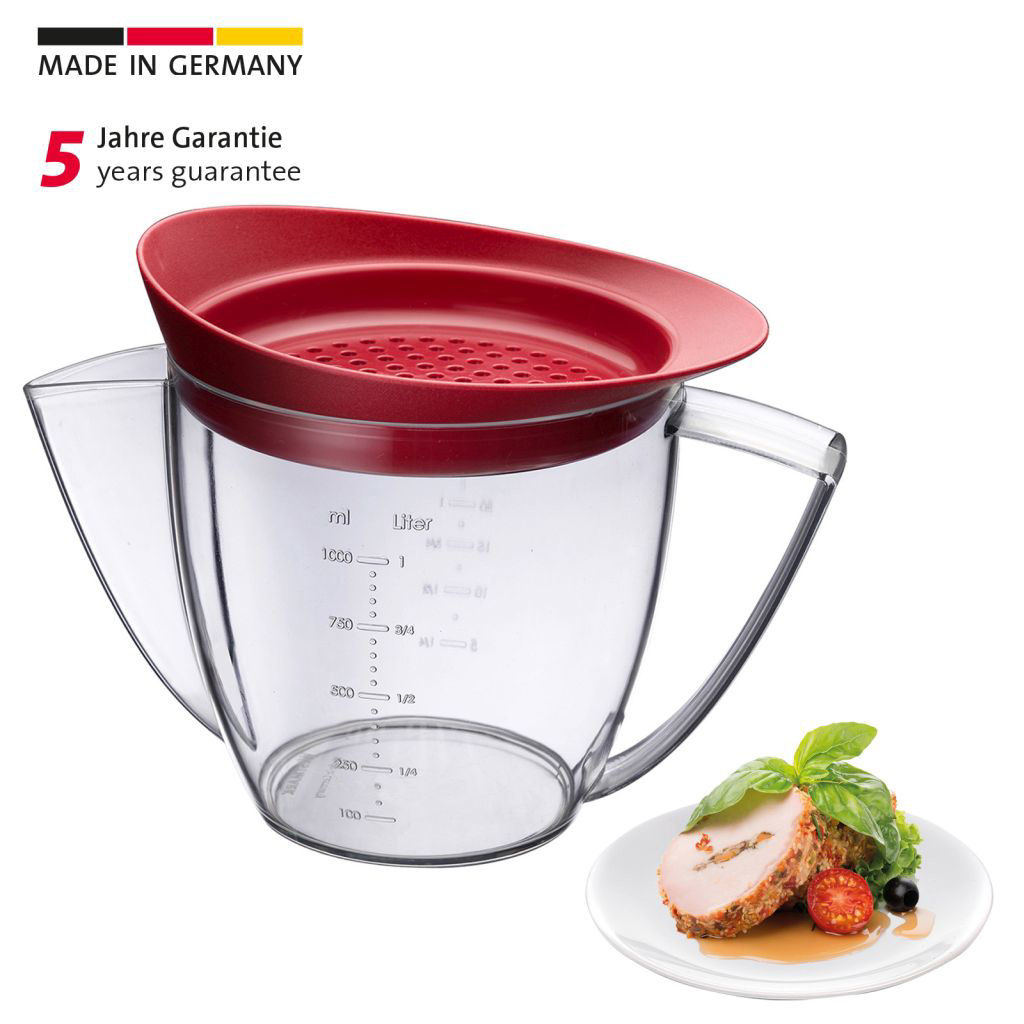 Fett-Trenn-Kanne mit Sieb, 1 liter