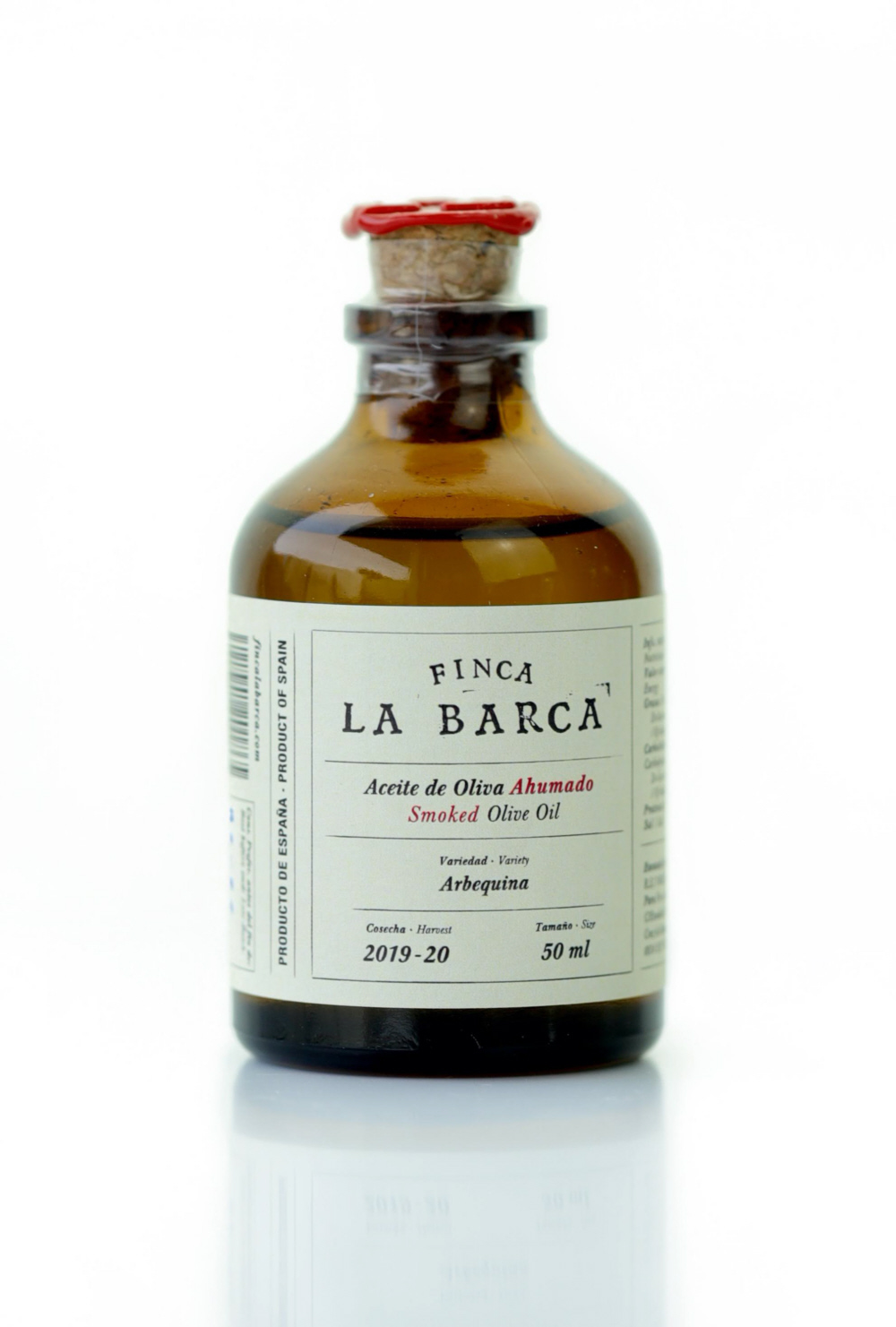 Geräuchertes Olivenöl  "Finca La Barca" 50 ml Glasflasche