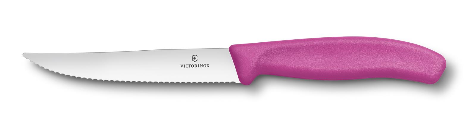 Steak- und Pizzamesser “GOURMET” - pinker Griff, 12 cm Klinge