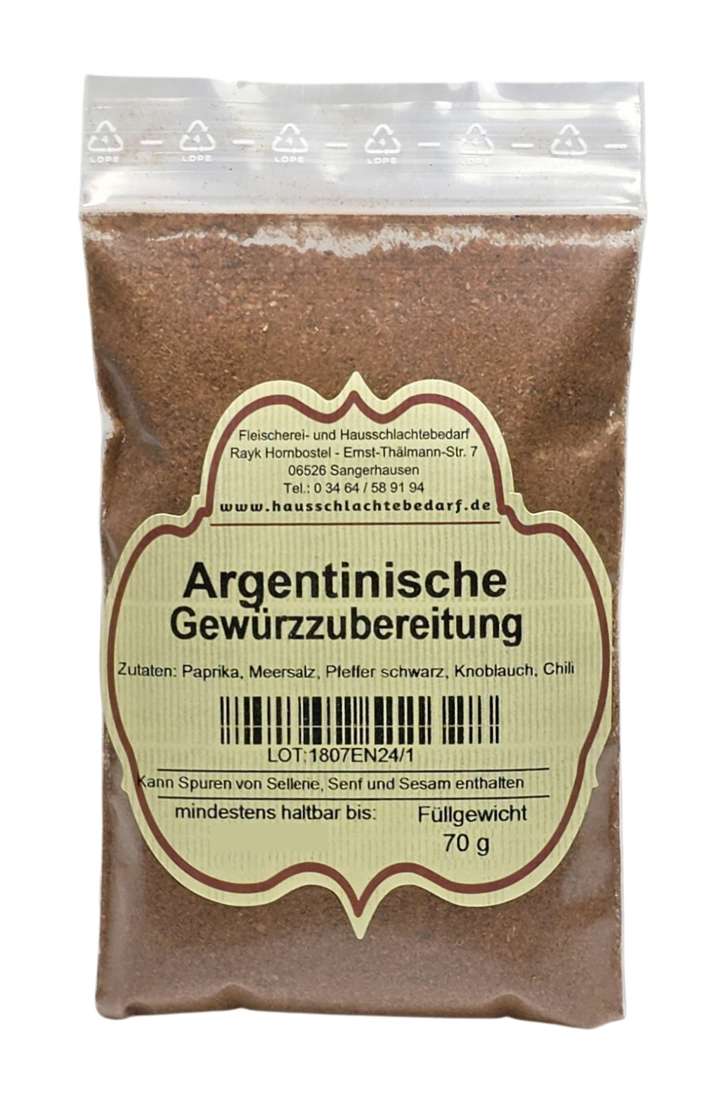 Argentinische Gewürzzubereitung 70 g