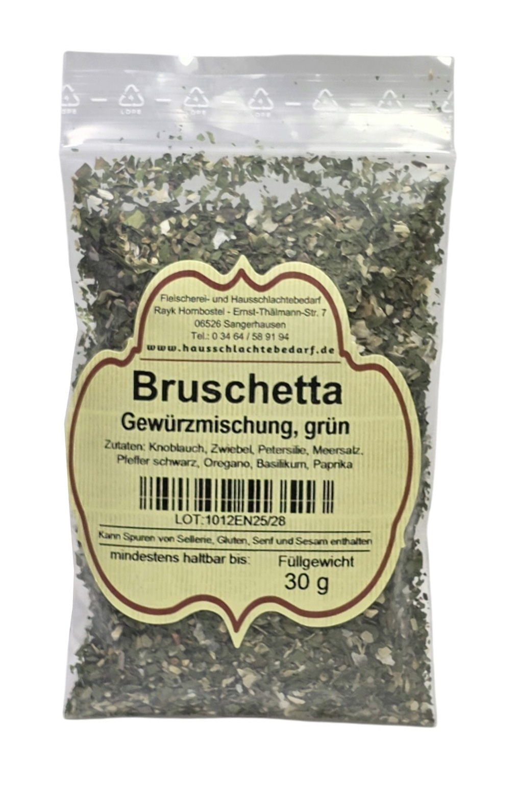 Bruschetta Gewürzzubereitung, grün 30 g