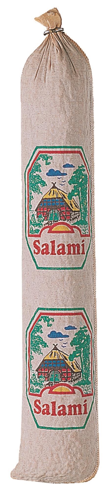 25 Stück Textildarm mit Druck "Salami" 60/40