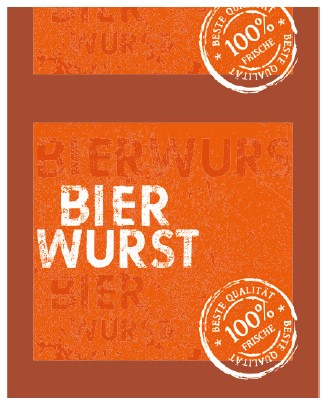 25 Stück "Bierwurst" Designklasse Kaliber 58/21