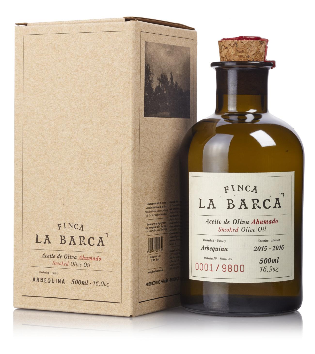Geräuchertes Olivenöl  "Finca La Barca" 500 ml Flasche