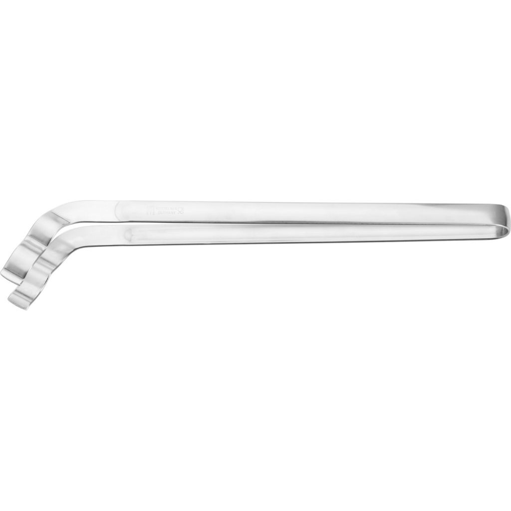 Grillzange gebogen, 34 cm - Material Edelstahl