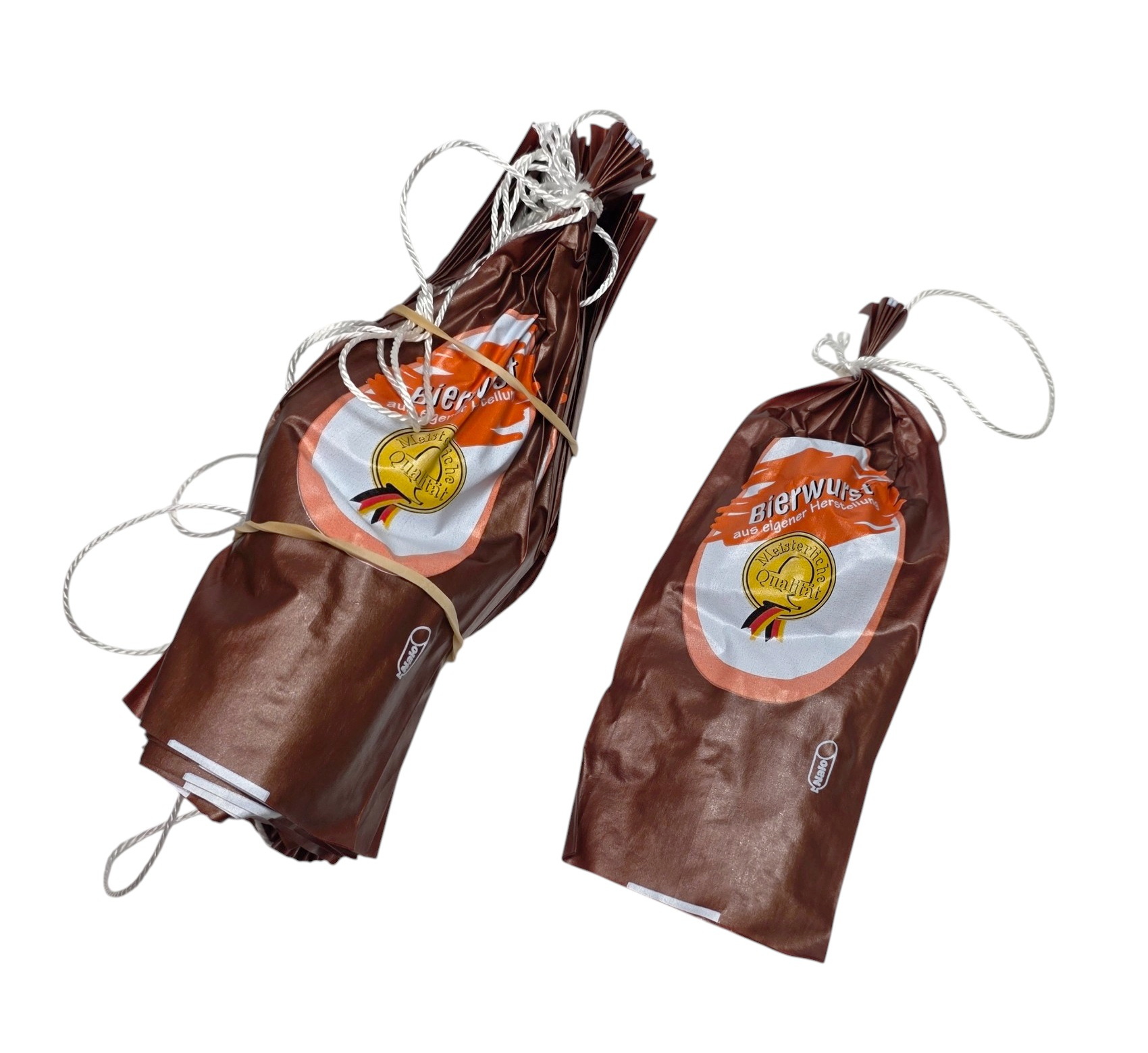 25 Stück Kunstdarm Nalo Top Frische Serie "Bierwurst" Kaliber 55/21