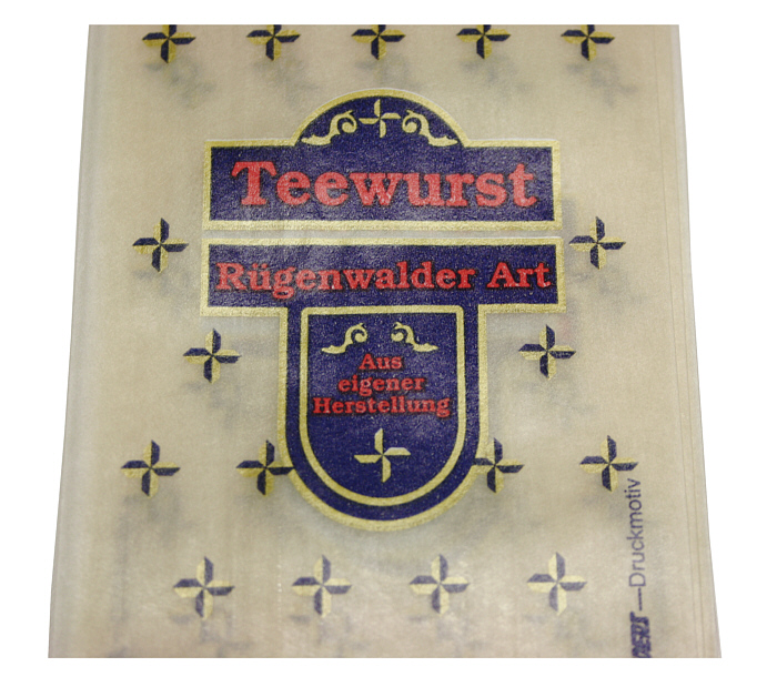 25 Stück Kunstdarm Teewurst "Rügenwalder Art" Kaliber 50/30