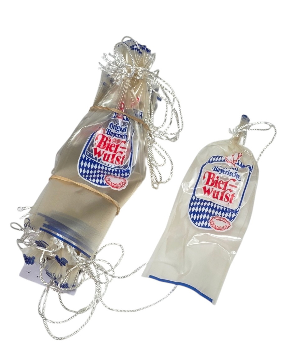 25 Stück Nalo Cellulose Kunstdarm "Bierwurst original Bayrische" 55/20 - räucherbar
