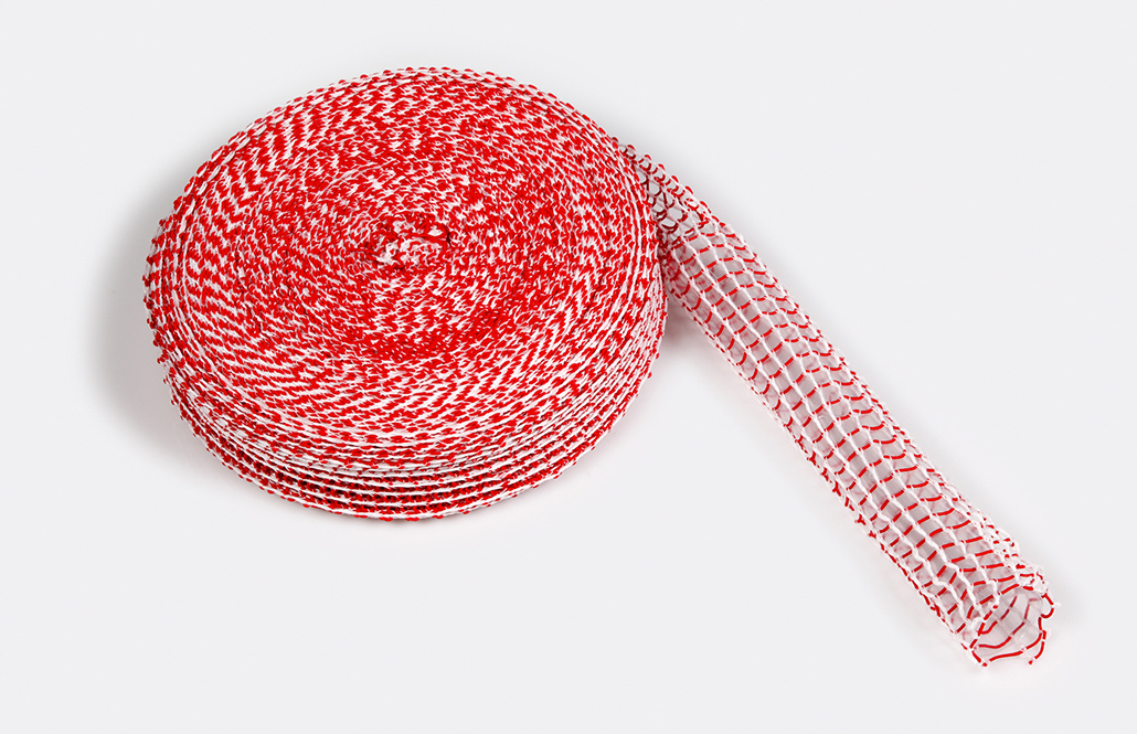 Schinkennetz rot/weiß 50 Meter Rolle 12