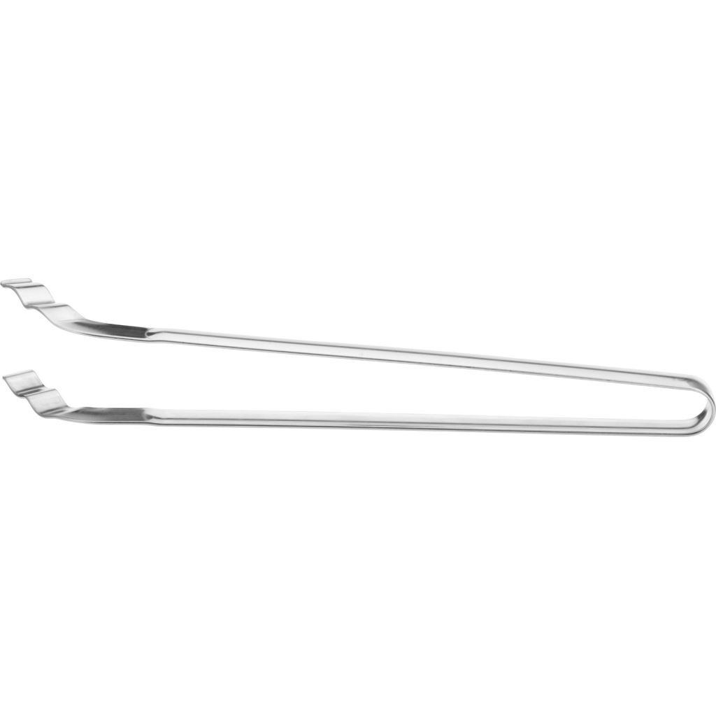 Grillzange gebogen, 34 cm - Material Edelstahl