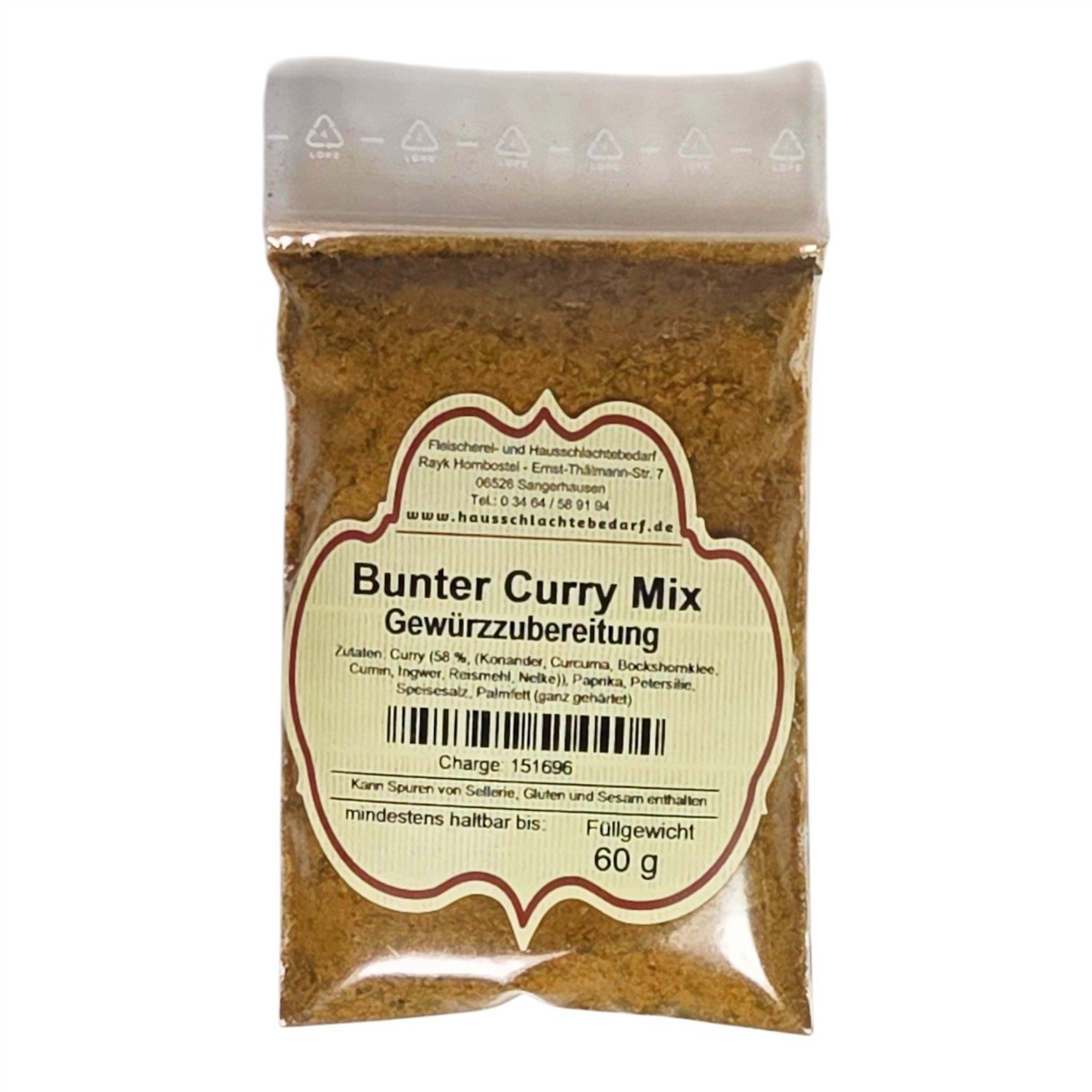 Gewürzzubereitung Bunter Curry Mix 60 g