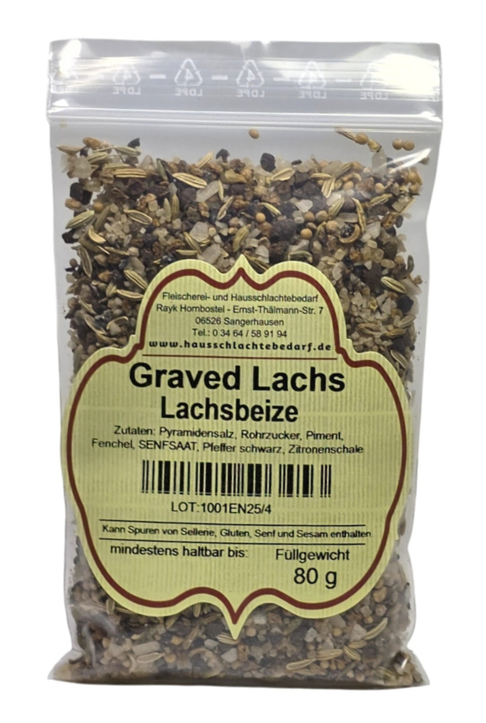 Graved Lachs - Lachsbeize Aufstreuwürzmischung 80 g