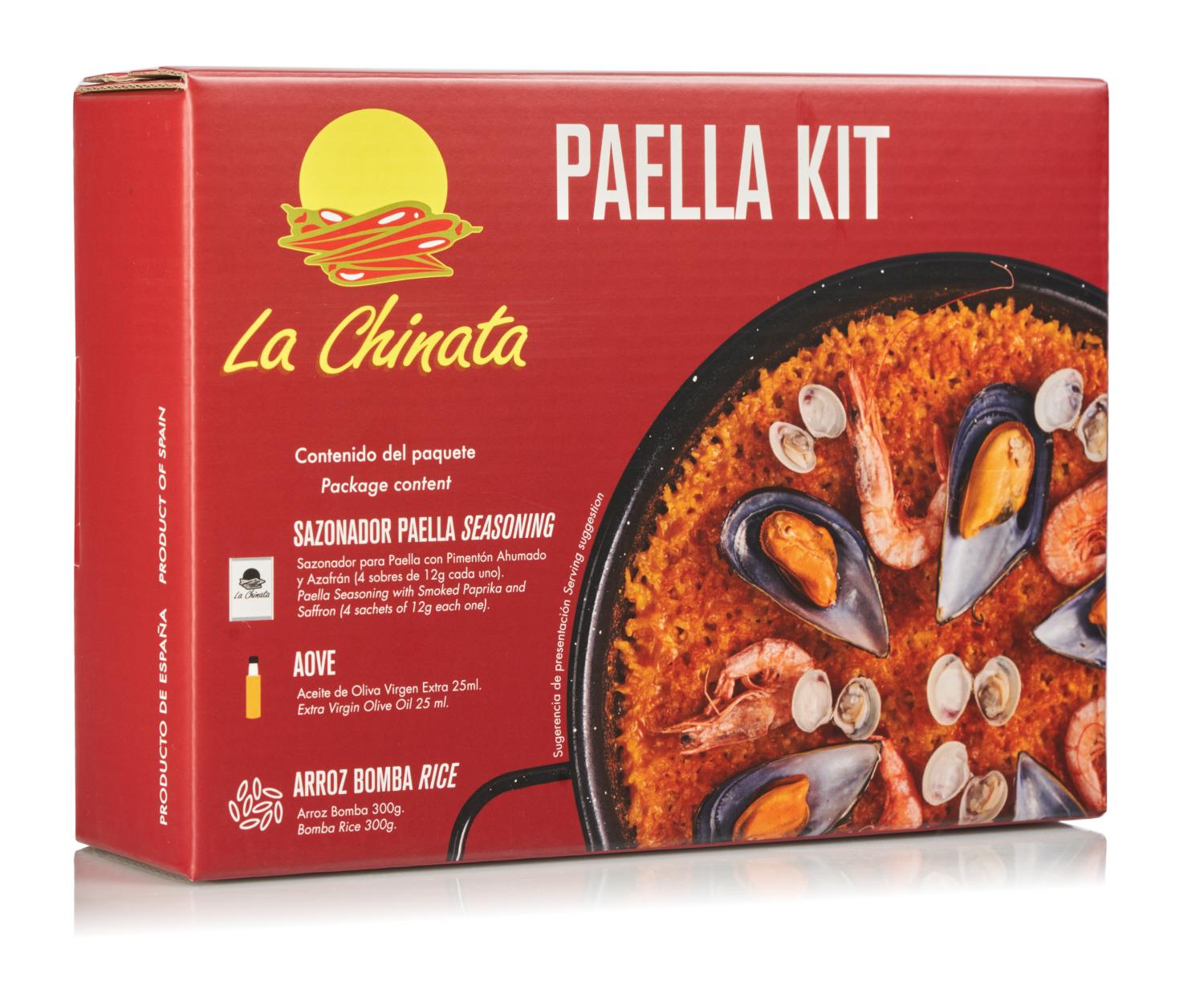 Paella KIT "La Chinata" - komplett KIT für Paella mit Pfanne