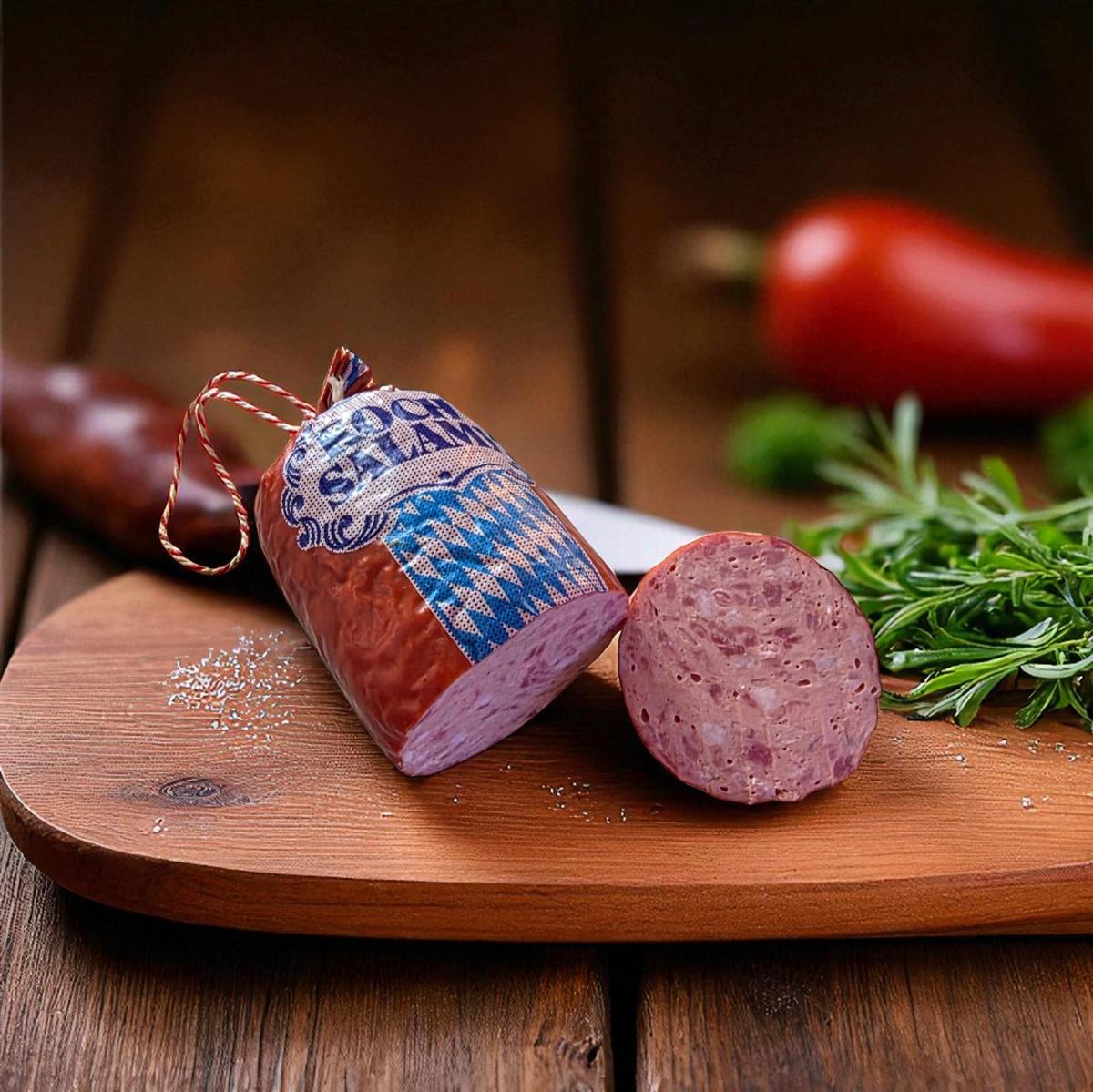 10 Stück Nalo Faser Därme Kaliber 55/25 mit Druck Kochsalami