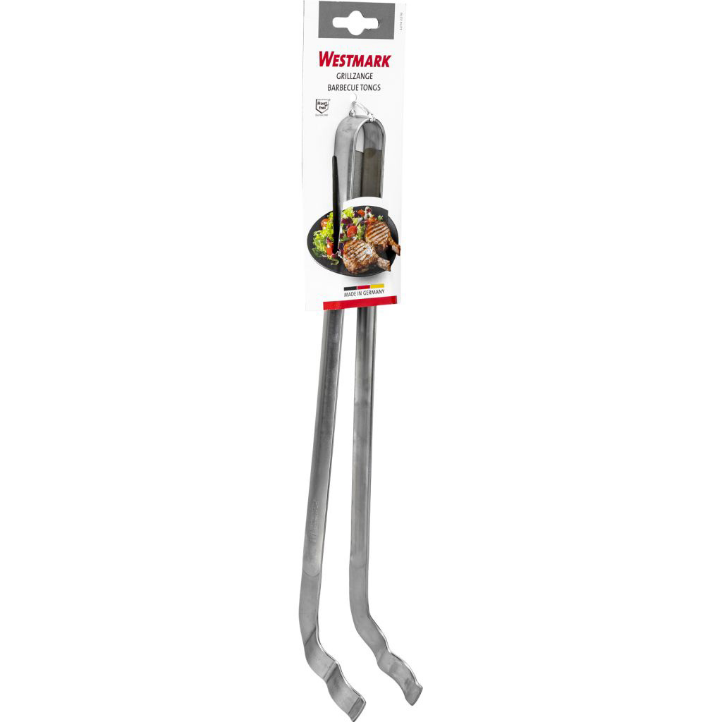 Grillzange gebogen, 34 cm - Material Edelstahl