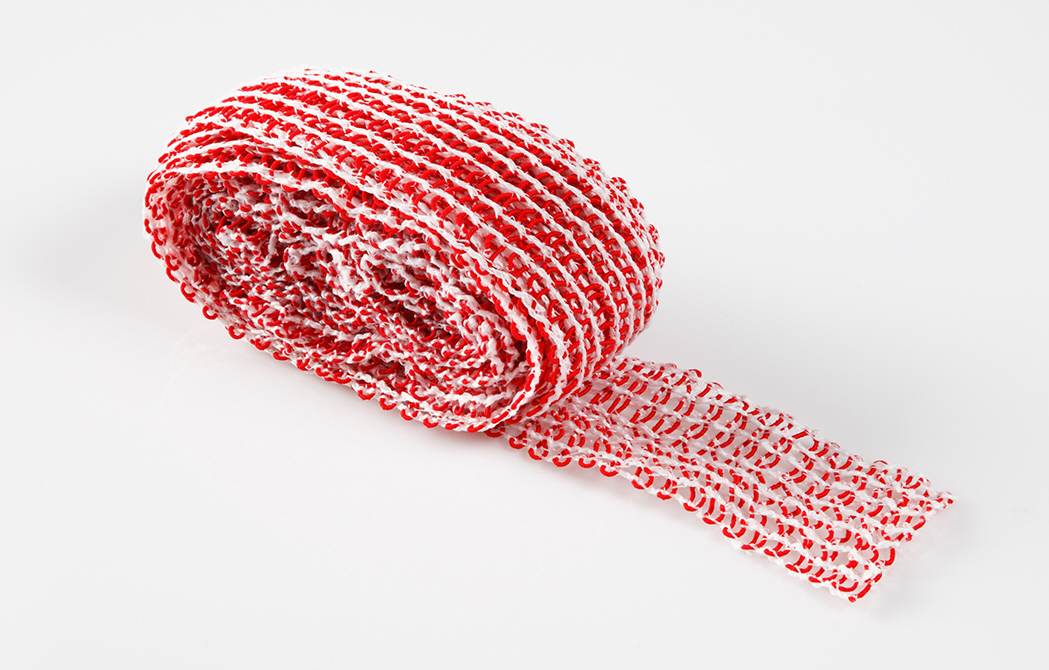 4 Meter Schinkennetz rot/weiß 20