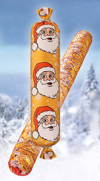 15 Meter Hülle für Koch- und Brühwurst "Weihnachtsmann" (Gesicht) Kal. 43