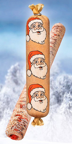 20 Meter Hülle für Rohwurst "Weihnachtsmann" (Gesicht) Kal. 43