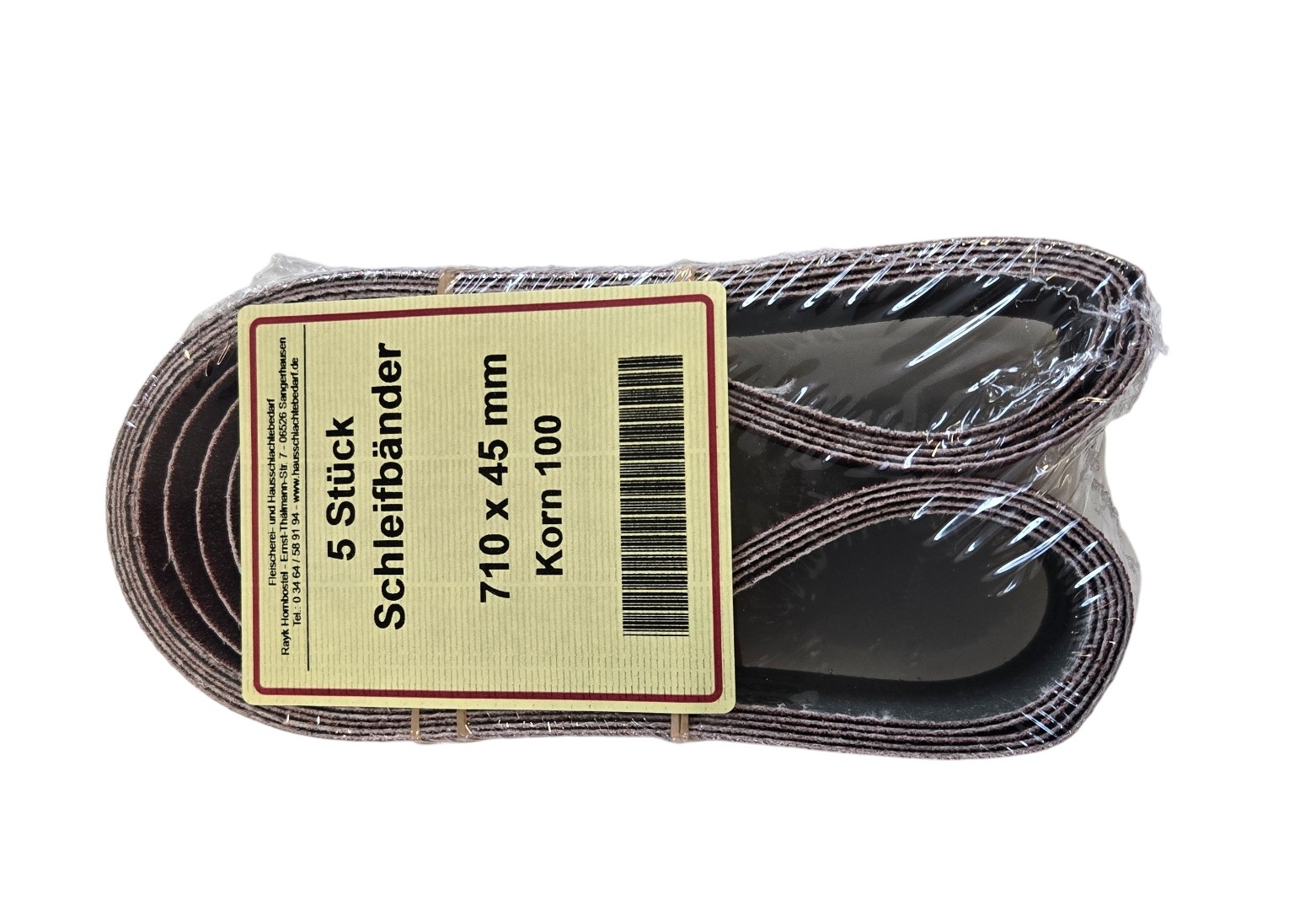 5 Stück Schleifbänder 710 x 45 mm (Mado USM 525) Korn 100