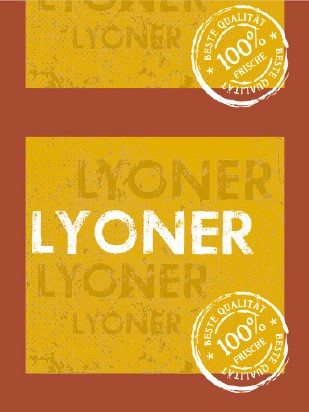 25 Stück "Lyoner" Designklasse Kaliber 58/21