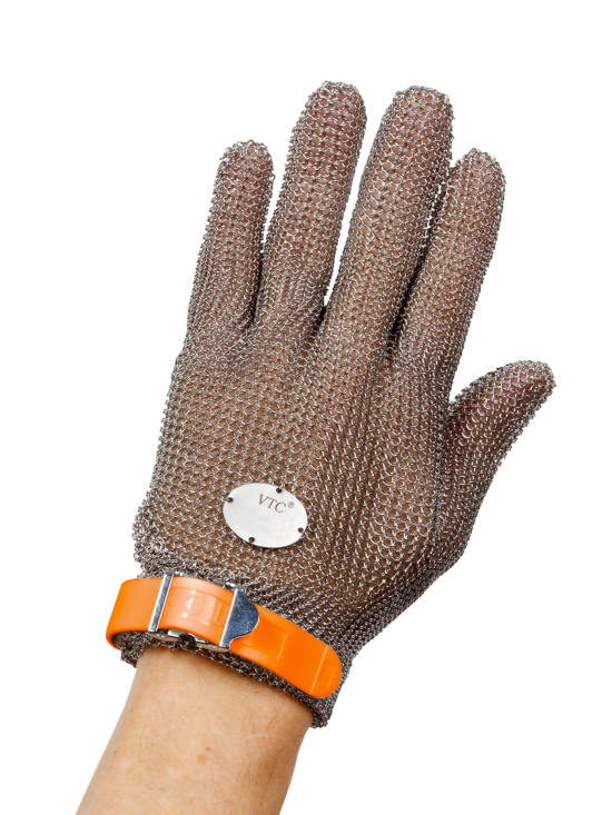 Stechschutzhandschuh Größe XL - orange - links