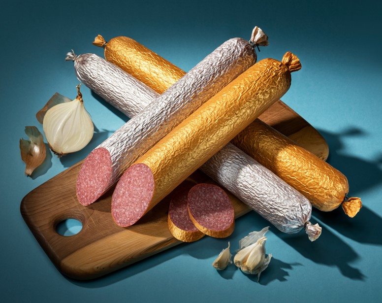 10 Stück Faserdarm für Rohwurst "gold" Kaliber 55/50