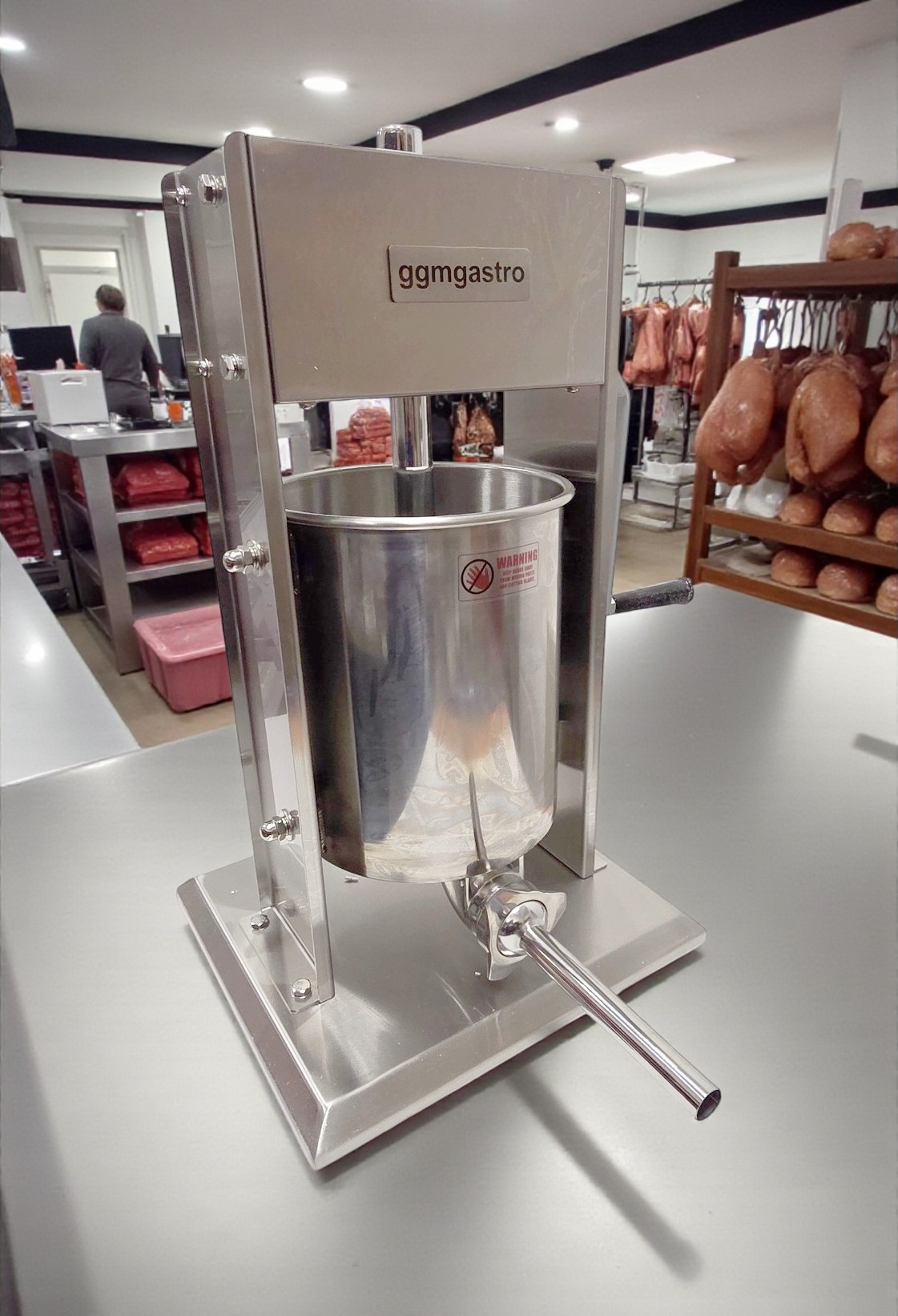 Edelstahl Wurstfüller 10 Liter inkl. 4 Edelstahltüllen