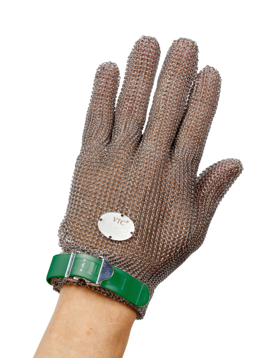 Stechschutzhandschuh Größe XS - grün - links