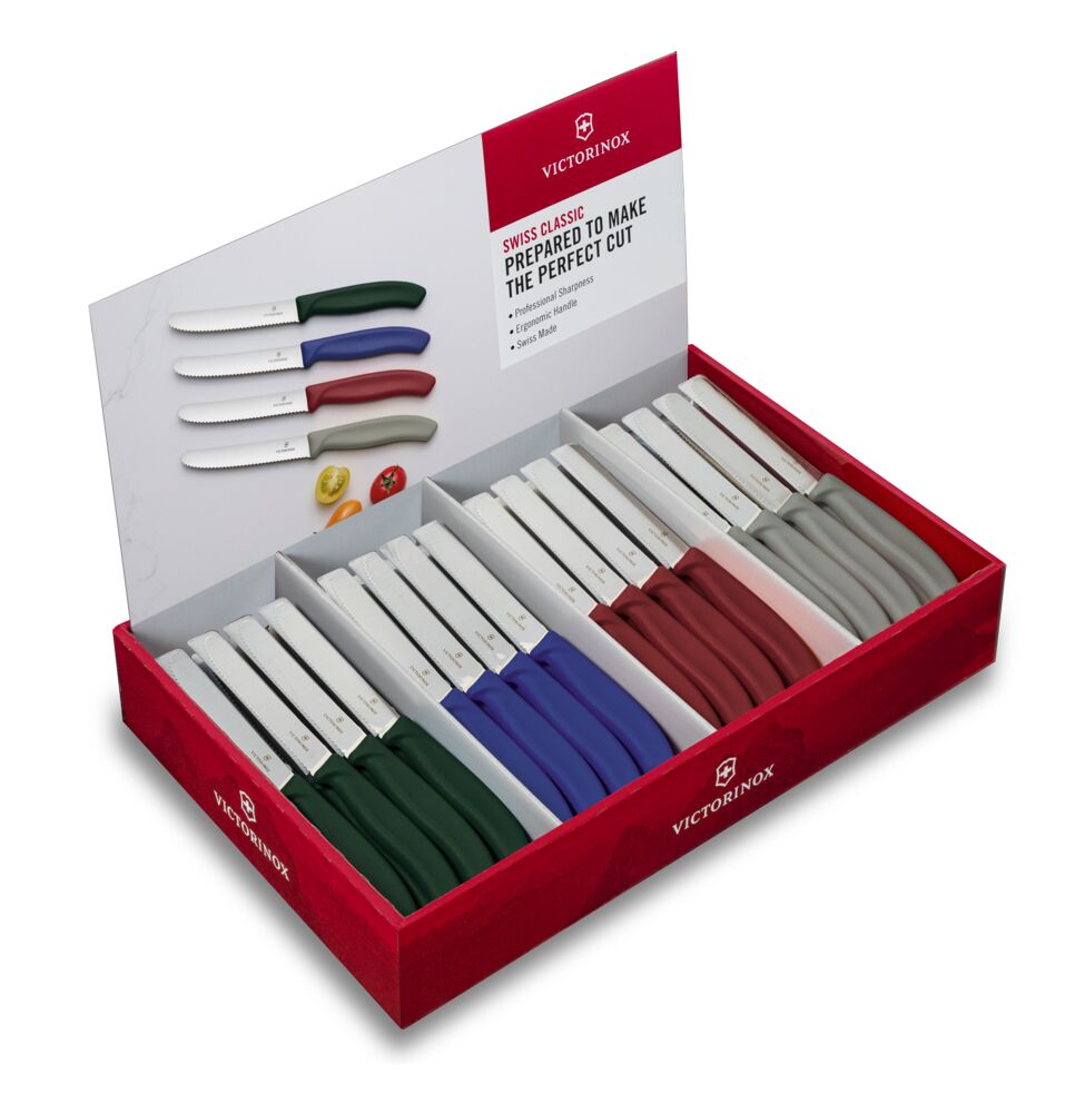 Küchenmesser mit Wellenschliff - Swiss Classic Saisonfarben - Herbst/Winter Schliefergrau